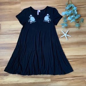 Francesca’s Alya Floral Embroidered Swing Dress